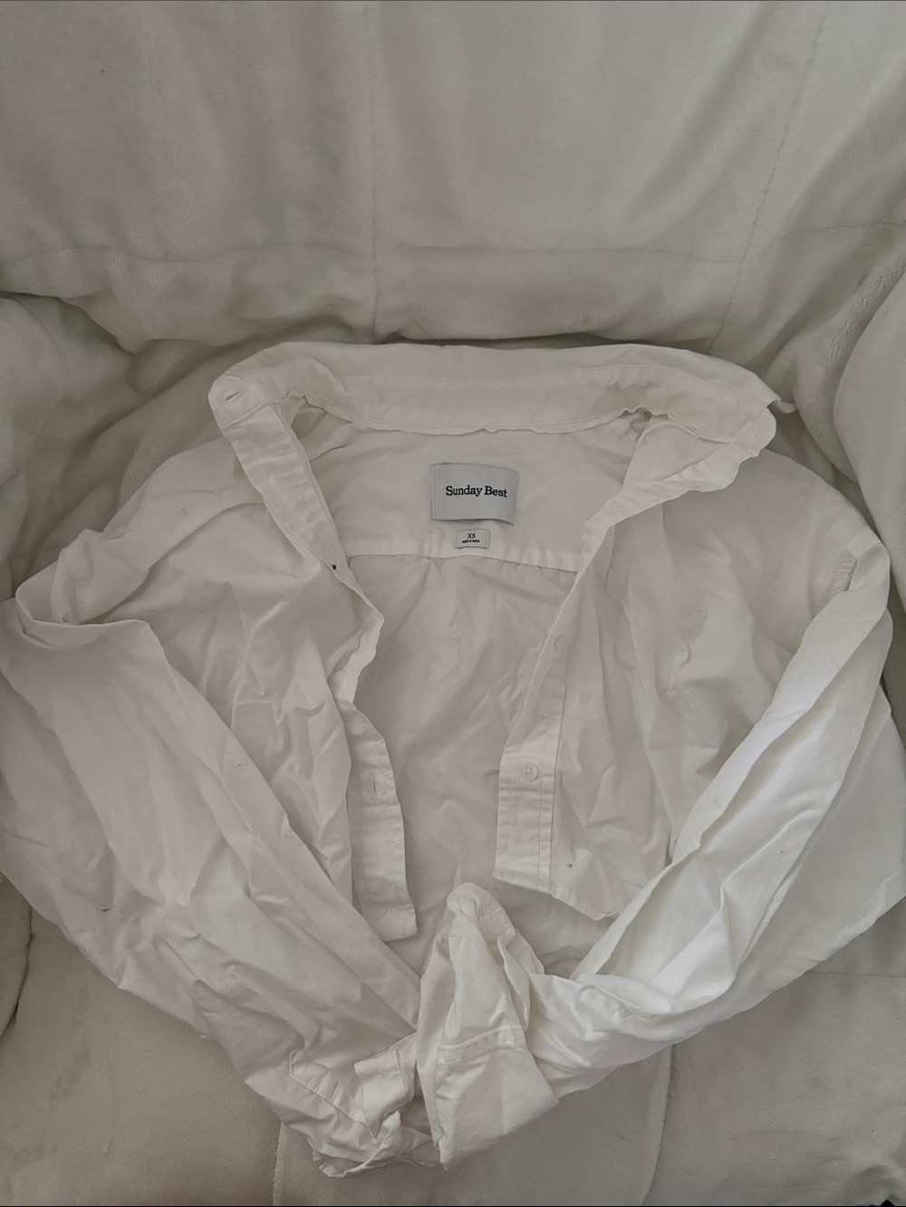 Sunday Best White Relaxed Button-Down Shirt
